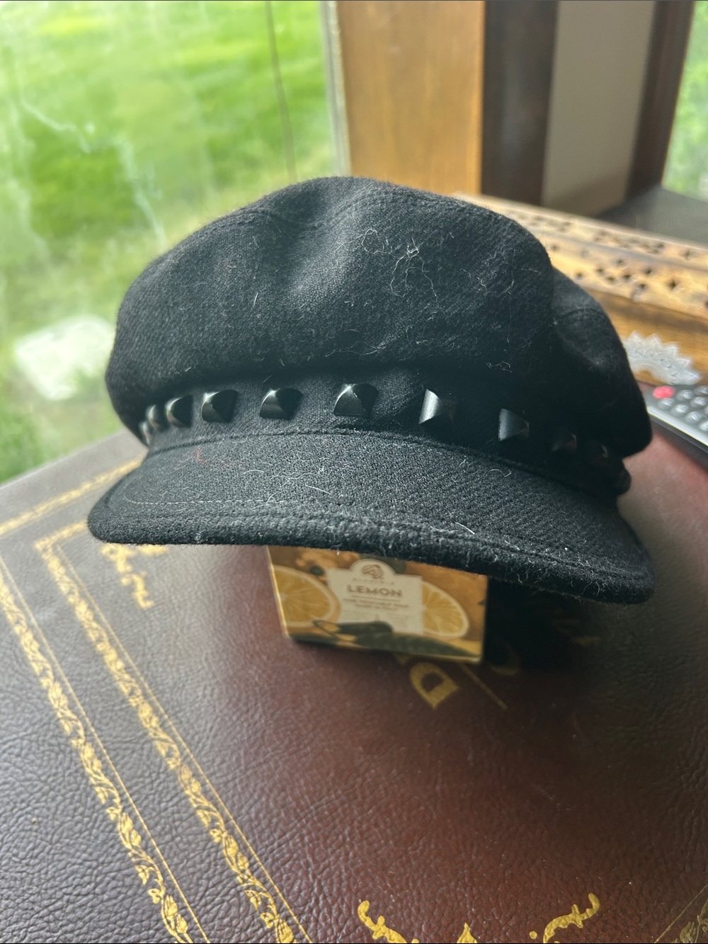 Vintage Juicy Couture: Black Studded Baker Boy Cap